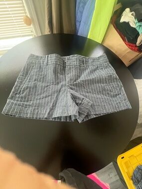 Calvin Klein Navy Pinstriped Shorts